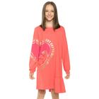 Платье для девочек, рост 128 см, цвет коралловый - фото 300481690