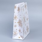 Пакет ламинированный вертикальный «Снежинки», ML 21 × 25 × 8 см - Фото 2