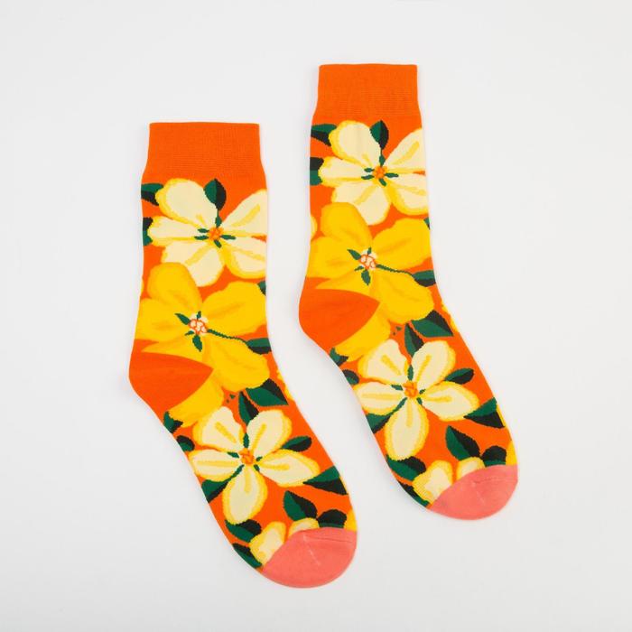 Носки MINAKU «Цветы», размер 36-41 (23-27 см) - фото 1908738083