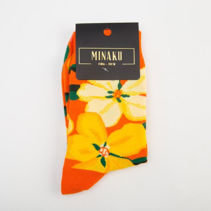 Носки MINAKU «Цветы», размер 36-41 (23-27 см) - фото 1908738085