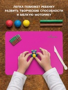 Доска для лепки пластиковая А5 Calligrata «Яркое творчество», неон фуксия - Фото 2