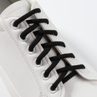 Шнурки для обуви, пара, круглые, d = 5 мм, 110 см, цвет чёрный - фото 23894070