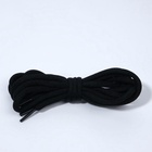 Шнурки для обуви, пара, круглые, d=5 мм, 110 см, чёрные - Фото 4
