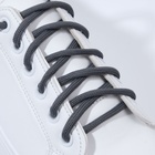 Шнурки для обуви, пара, круглые, d = 5 мм, 110 см, цвет тёмно-серый - фото 9344747