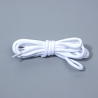 Шнурки для обуви, пара, круглые, d=5 мм, 110 см, белые - Фото 4