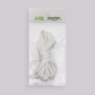 Шнурки для обуви, пара, круглые, d=5 мм, 110 см, белые - Фото 6