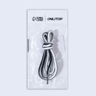 Шнурки для обуви, пара, круглые, d = 5 мм, 110 см, цвет чёрный/белый (комплект 6 шт) - фото 26522338