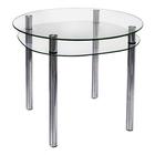 Обеденный стол «Юлий 1» прозрачный, 900 × 900 × 740 мм, стекло, триплекс 4+4 - фото 297578528