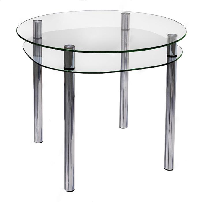 Обеденный стол «Юлий 1» прозрачный, 900 × 900 × 740 мм, стекло, триплекс 4+4 - Фото 1