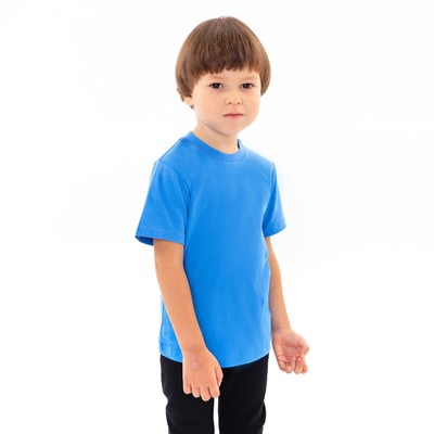 Футболка детская ATA kids, голубая, рост 134 см