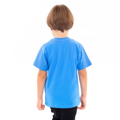 Футболка детская ATA kids, голубая, рост 134 см