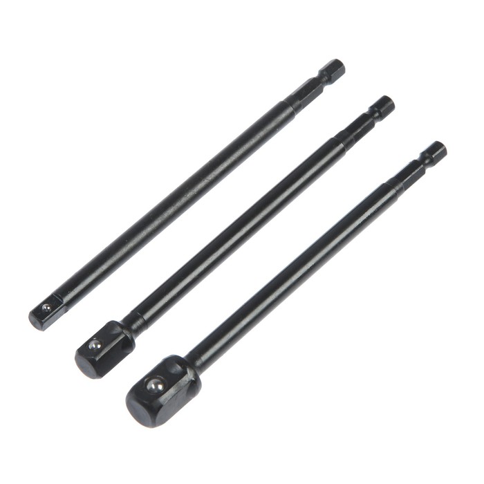 Набор адаптеров для торцевых головок ТУНДРА, под квадрат 1/2", 3/8", 1/4", 150 мм, 3 шт. - Фото 1