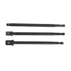 Набор адаптеров для торцевых головок ТУНДРА, под квадрат 1/2", 3/8", 1/4", 150 мм, 3 шт. - Фото 2