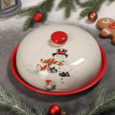 Блинница Доляна «Снеговик со зверятами», d=23 см