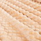 Плед «Этель. Клетка», 200×220 см, корал-флис, бежевый - Фото 6