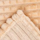 Плед «Этель. Клетка», 200×220 см, корал-флис, бежевый - Фото 7