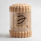 Плед «Этель. Клетка», 200×220 см, корал-флис, бежевый - Фото 8