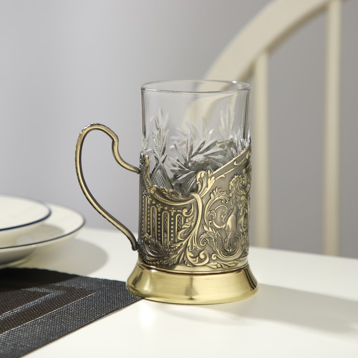 Набор для чая «Глава семьи», 3 предмета: подстаканник, стакан, открытка - фото 1886668725