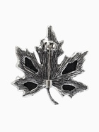 Брошь-кулон «Галиотис. Лист клёна», зелёная в чернёном серебре - Фото 2
