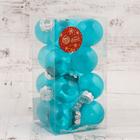 Набор шаров пластик d-5 см, 16 шт "Фелиция ассорти" изумрудный - Фото 2