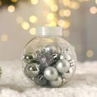 Ёлочные игрушки «Небылица», шары новогодние, набор 18 шт., d=2 см, серебристый - Фото 2