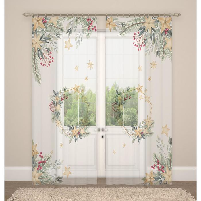 Фототюль, размер 145x260 см, 2 шт