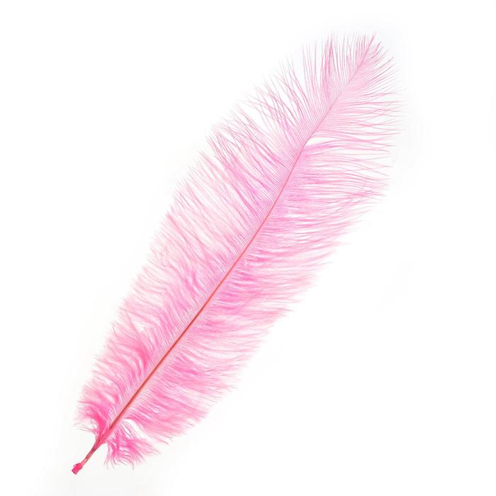 Перо для декора, размер: 30-35 см, цвет розовый - Фото 1