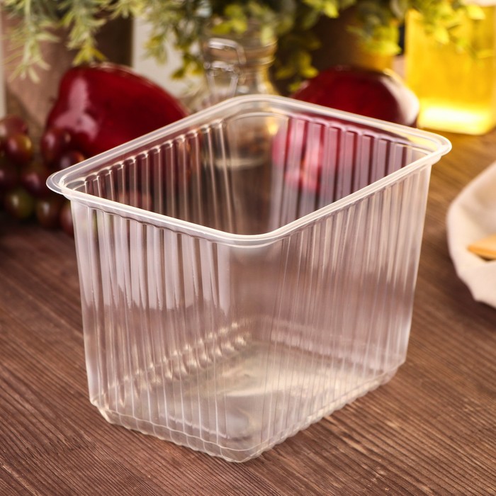 Контейнер одноразовый «Южуралпак», КР-179, пластик, 2 л, 17.9×13.2×13 см, прозрачный - Фото 1