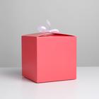 Коробка подарочная складная, упаковка, «Красная», 12 х 12 х 12 см - фото 6453358