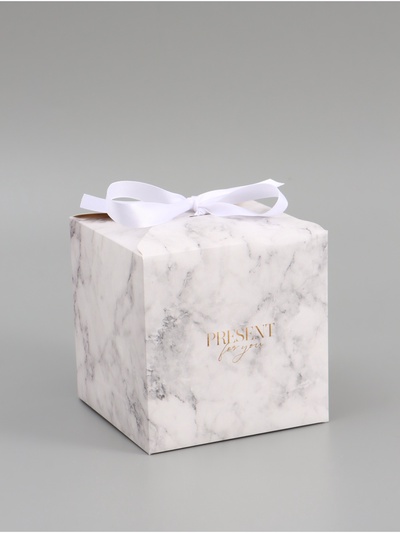 Коробка подарочная складная, упаковка, «Мрамор», 12×12×12 см