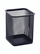 Стакан для пишущих принадлежностей, квадратный, металлическая сетка, синий - Фото 5