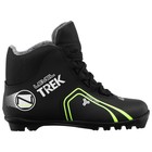Ботинки лыжные TREK Level 1, NNN, искусственная кожа, цвет чёрный/лайм-неон, лого белый, размер 38 - фото 321657933