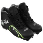 Ботинки лыжные TREK Level 1, NNN, искусственная кожа, цвет чёрный/лайм-неон, лого белый, размер 38 - Фото 2