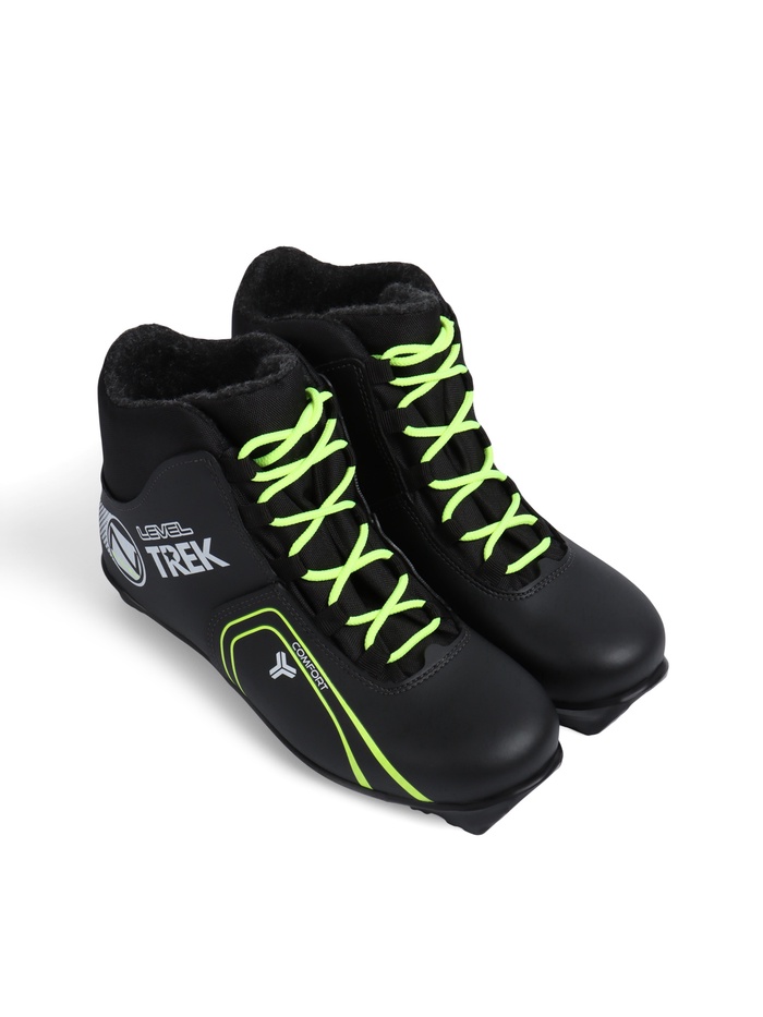 Ботинки лыжные TREK Level 1 NNN, цвет чёрный, лого неон, размер 41