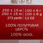 Пряжа "Деревенская" 100% полугрубая шерсть 250м/100гр (416-Св.коричневый) - Фото 4