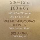 Пряжа "Мериносовая" 50%меринос.шерсть, 50% акрил 200м/100гр (420-Арктика) - Фото 4