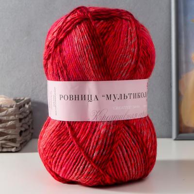 Пряжа "Ровница Мультиколоровая" 50% шерсть, 50% акрил 400м/200гр (1176 М)