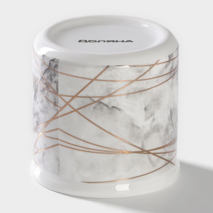 Сахарница с крышкой Доляна «Мрамор», 150 мл, цвет белый - фото 1905830457