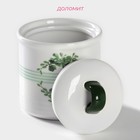 Сахарница-солонка Доляна «Эвкалипт», 150 мл, d=7 см, доломит, белая - Фото 2