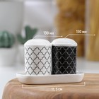 Набор для специй Доляна «Марокко», 2 предмета: солонка, перечница, 130 мл - Фото 3