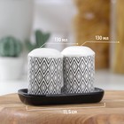 Набор для специй Доляна «Марокко», 2 предмета: солонка, перечница, 130 мл - Фото 2