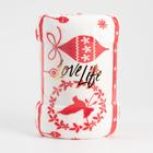 Плед LoveLife "Снежинки" 180*200 см, велсофт,100% п/э, 280гр/м - фото 27180311