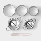 Набор для лепки пельменей Доляна «Сметана», 6 предметов, нержавеющая сталь - Фото 3