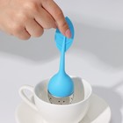 Сито для чая «Листок», нержавеющая сталь 304, цвет голубой - Фото 7