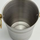 Ведро для льда «Классик», 2.1 л, 20.5×16×17.5 см, золотые ручки, нержавеющая 201 сталь - Фото 3