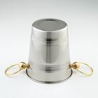 Ведро для льда «Классик», 2.1 л, 20.5×16×17.5 см, золотые ручки, нержавеющая 201 сталь - Фото 4