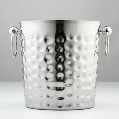 Ведро для льда «Чеканный», 5.2 л, 25×20×20.5 см, нержавеющая 201 сталь