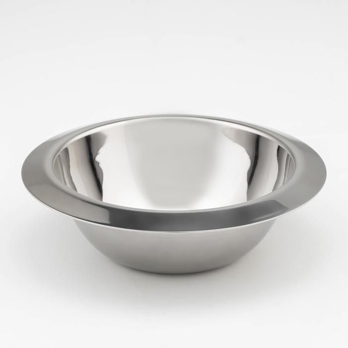 Миска из нержавеющей стали, 600 мл, d=18 см, 201 марка стали, толщина 0.8 мм, внутренний диаметр 14 см - Фото 1