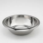 Мискa из нержавеющей стали, 1,6 л, d=24 см, 201 мaркa стaли, толщинa 0,8 мм, внутренний диaметр 20 см - Фото 1