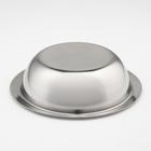 Мискa из нержавеющей стали, 1,6 л, d=24 см, 201 мaркa стaли, толщинa 0,8 мм, внутренний диaметр 20 см - Фото 3